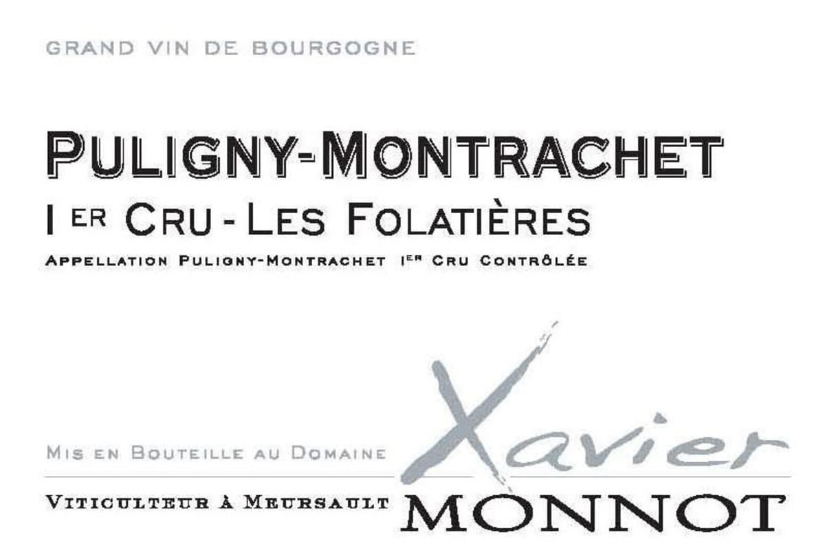 Xavier Monnot Puligny-Montrachet Les Folatieres Premier Cru 2008 Front Label