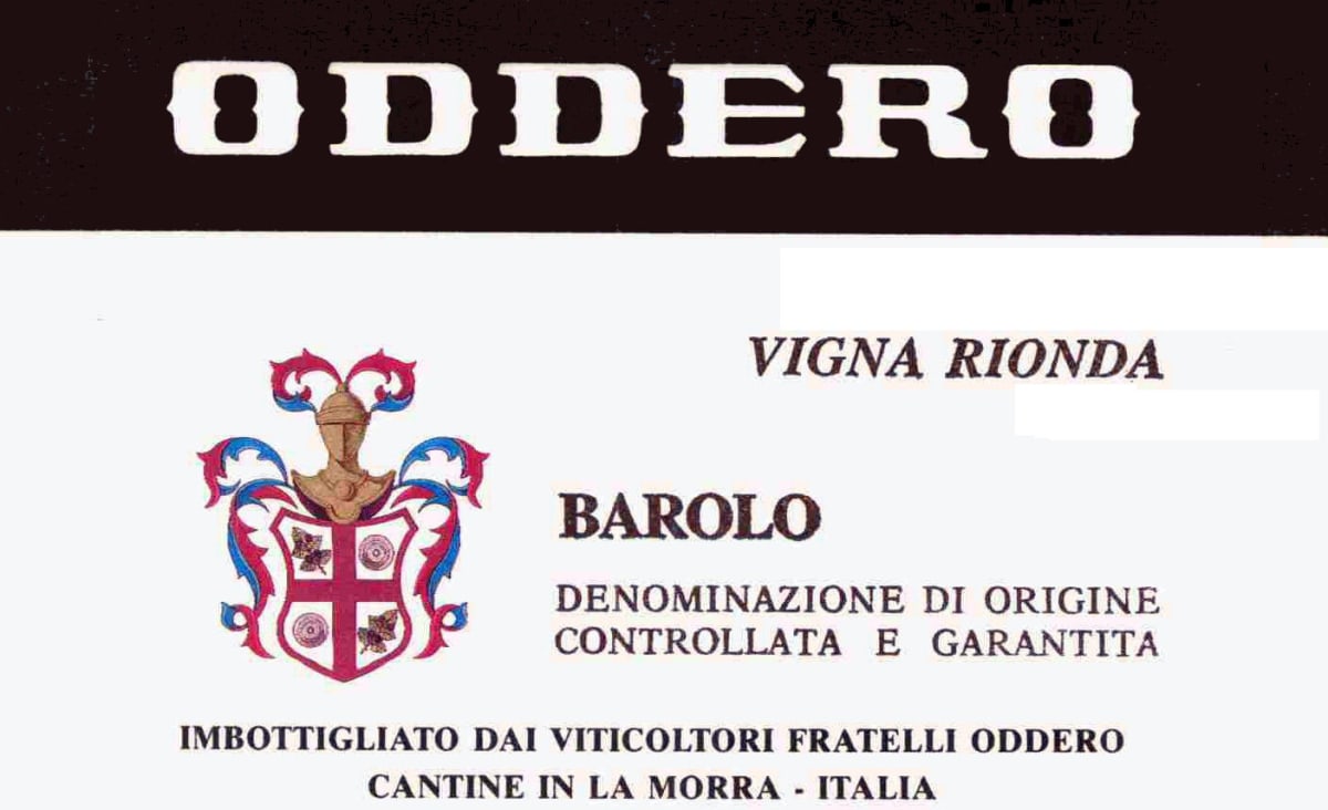 Oddero Barolo Vigna Rionda 2000 Front Label