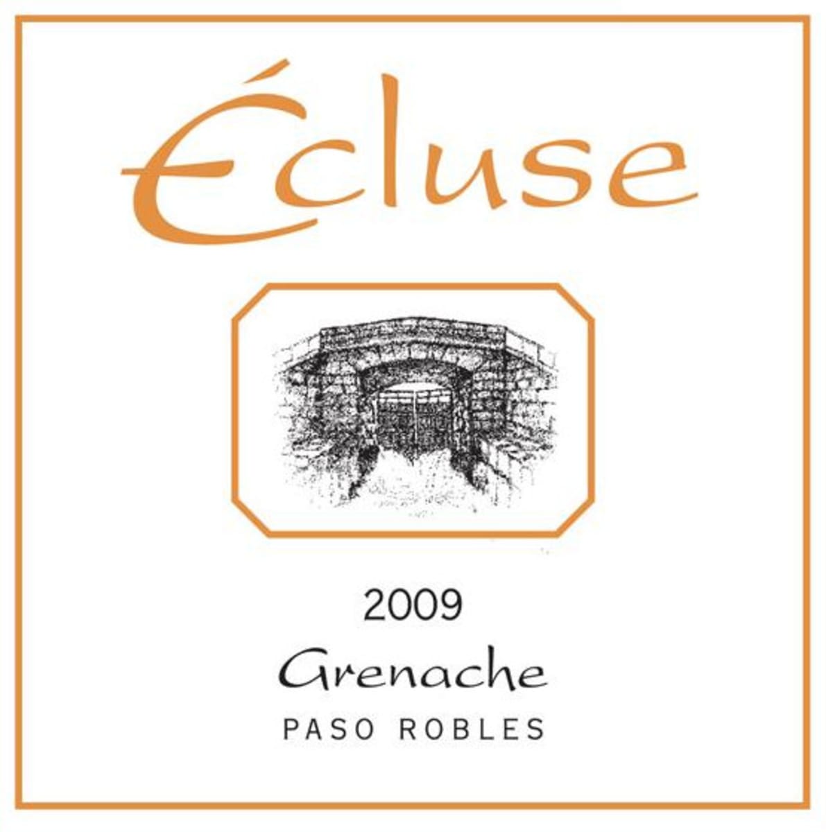 Ecluse Wines Grenache 2009  Front Label