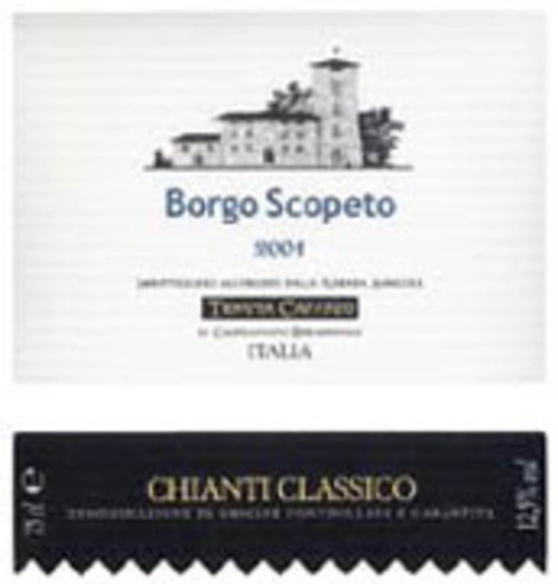 Borgo Scopeto Chianti Classico 2001 Front Label