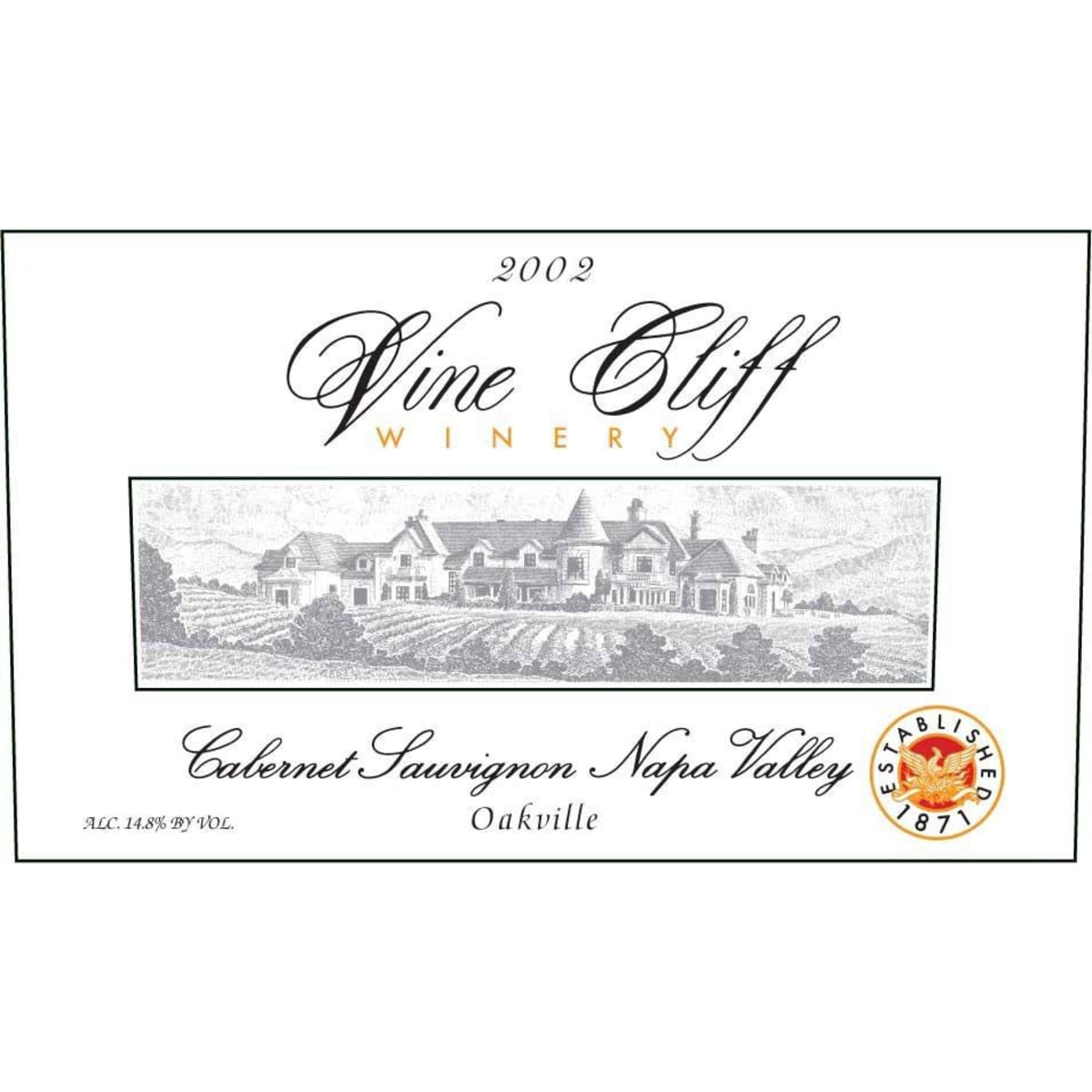 Vine Cliff Oakville Estate Cabernet Sauvignon 2002 Front Label