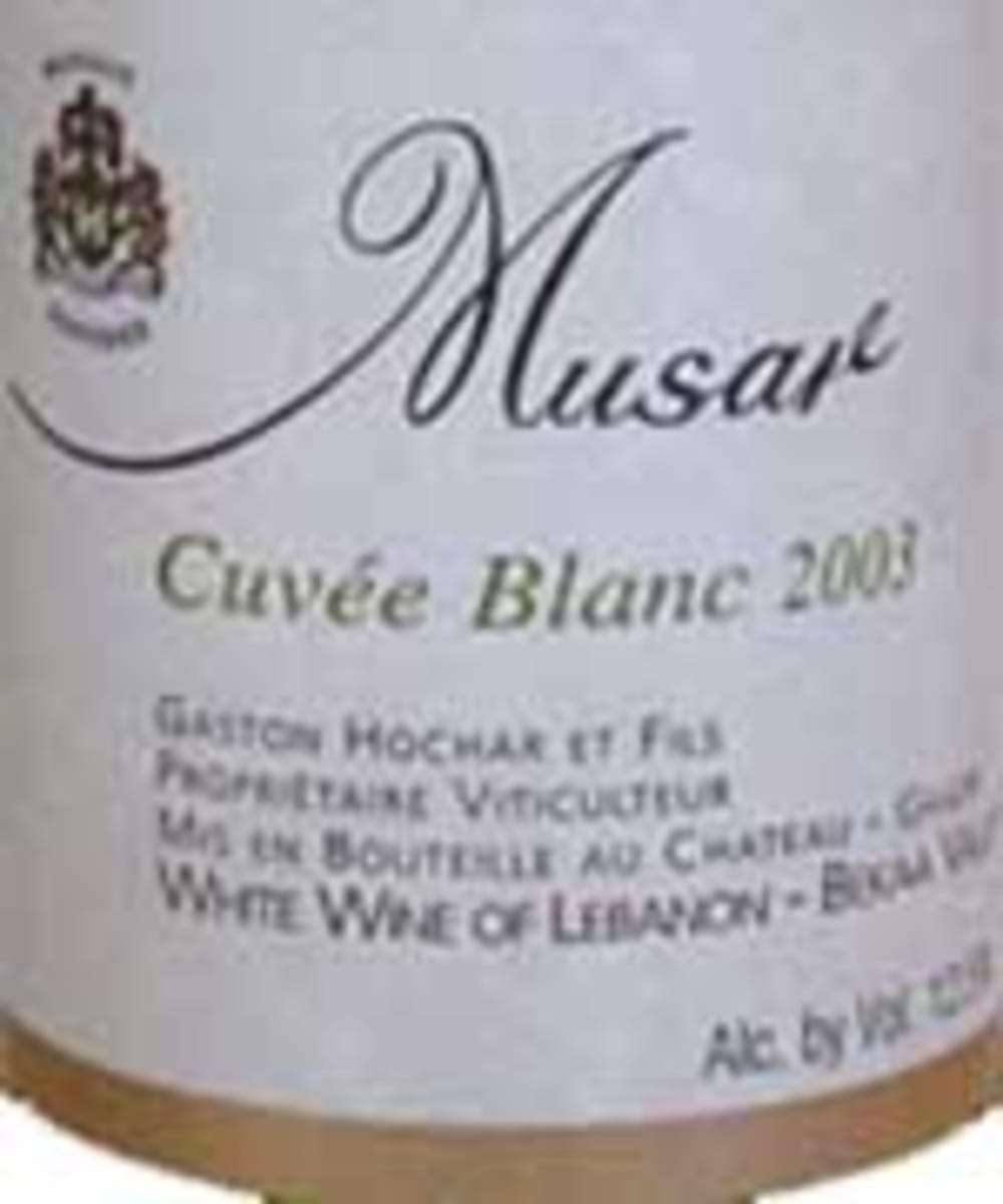 Chateau Musar Cuvee White 2003 Front Label