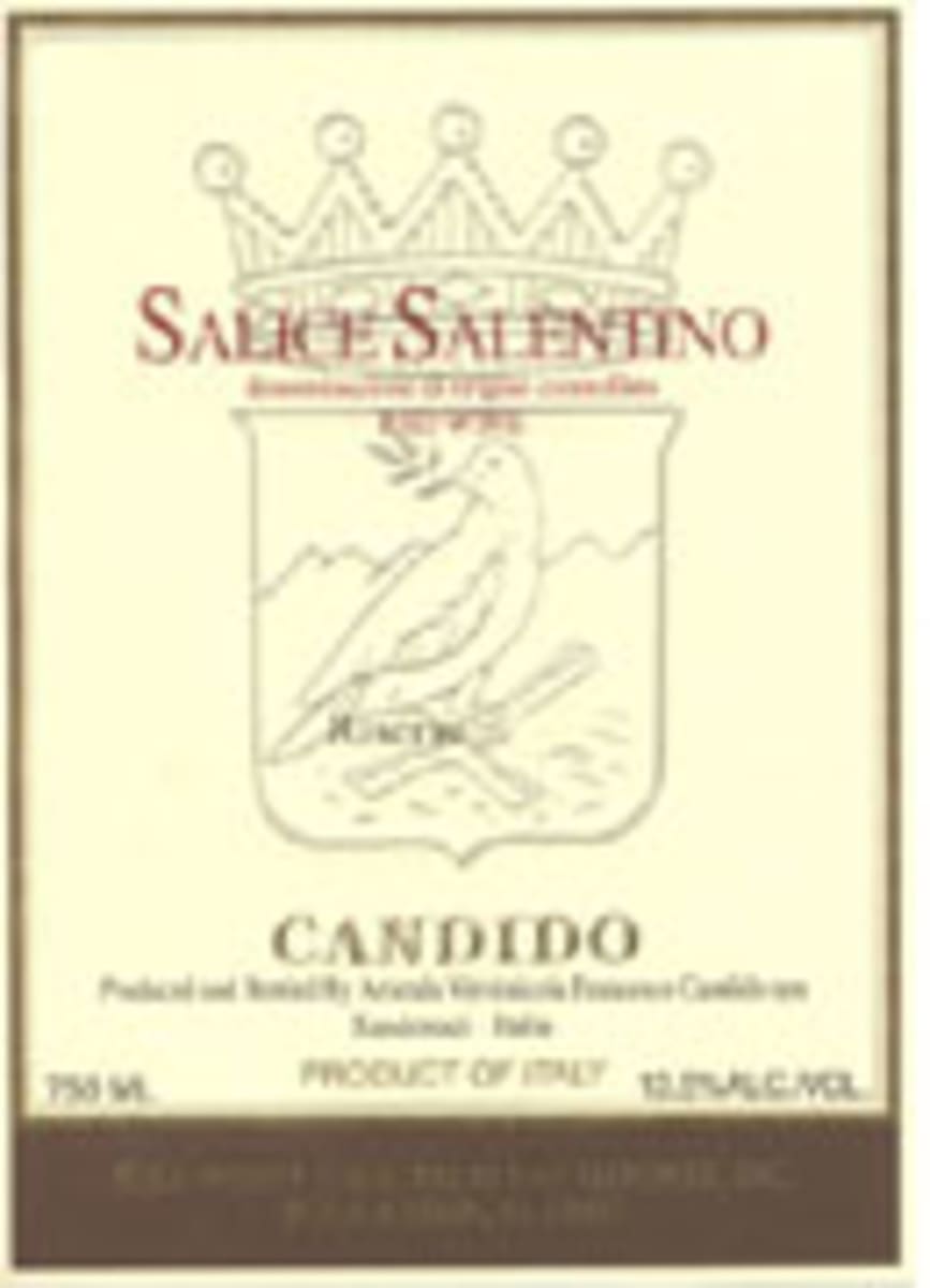 Candido Salice Salentino 2001 Front Label