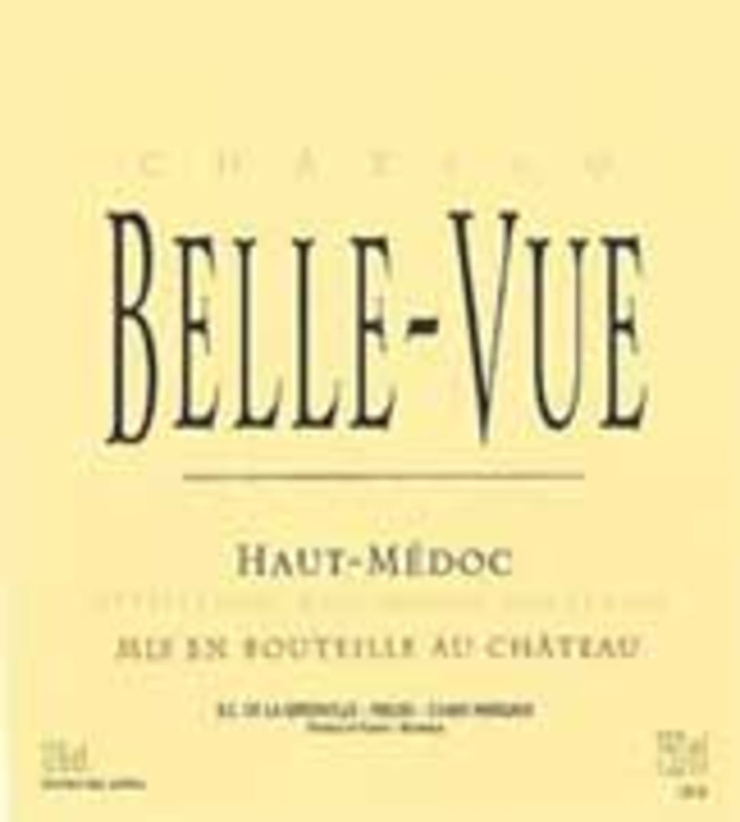Chateau Belle-Vue  2004 Front Label