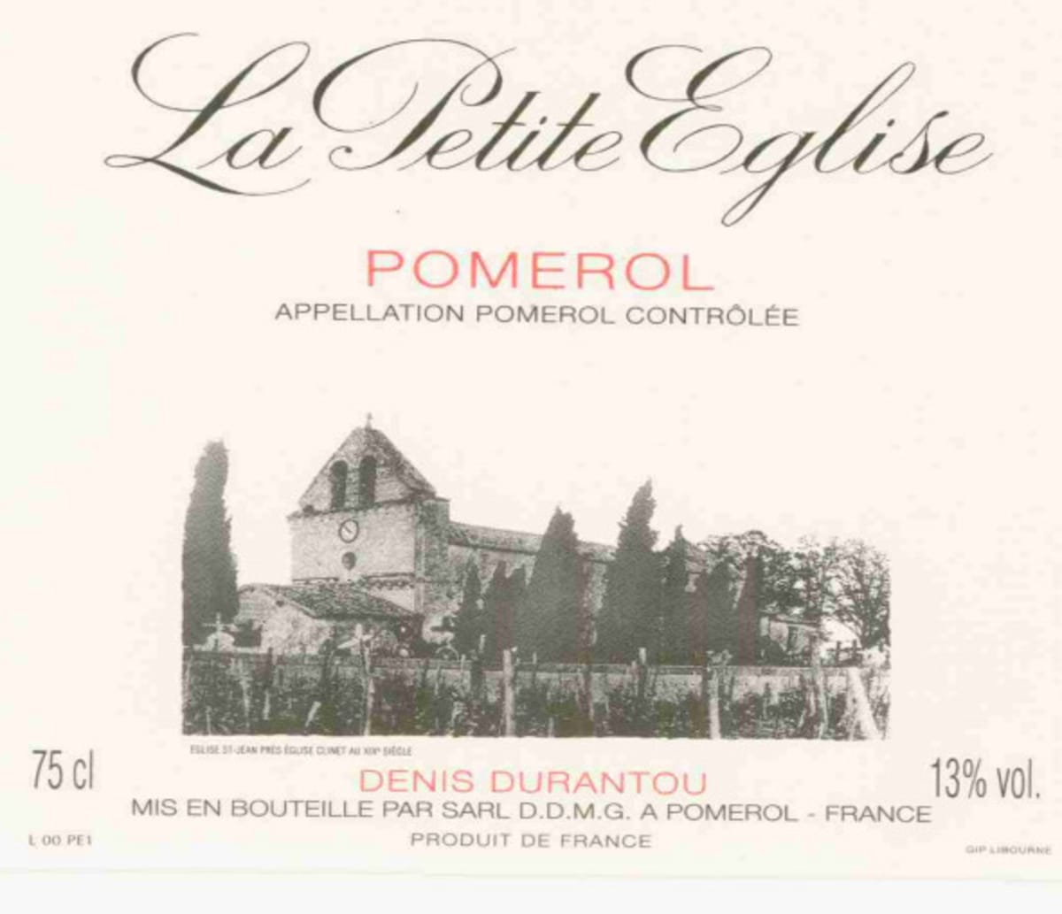 Chateau L'Eglise Clinet La Petite Eglise 2015 Front Label