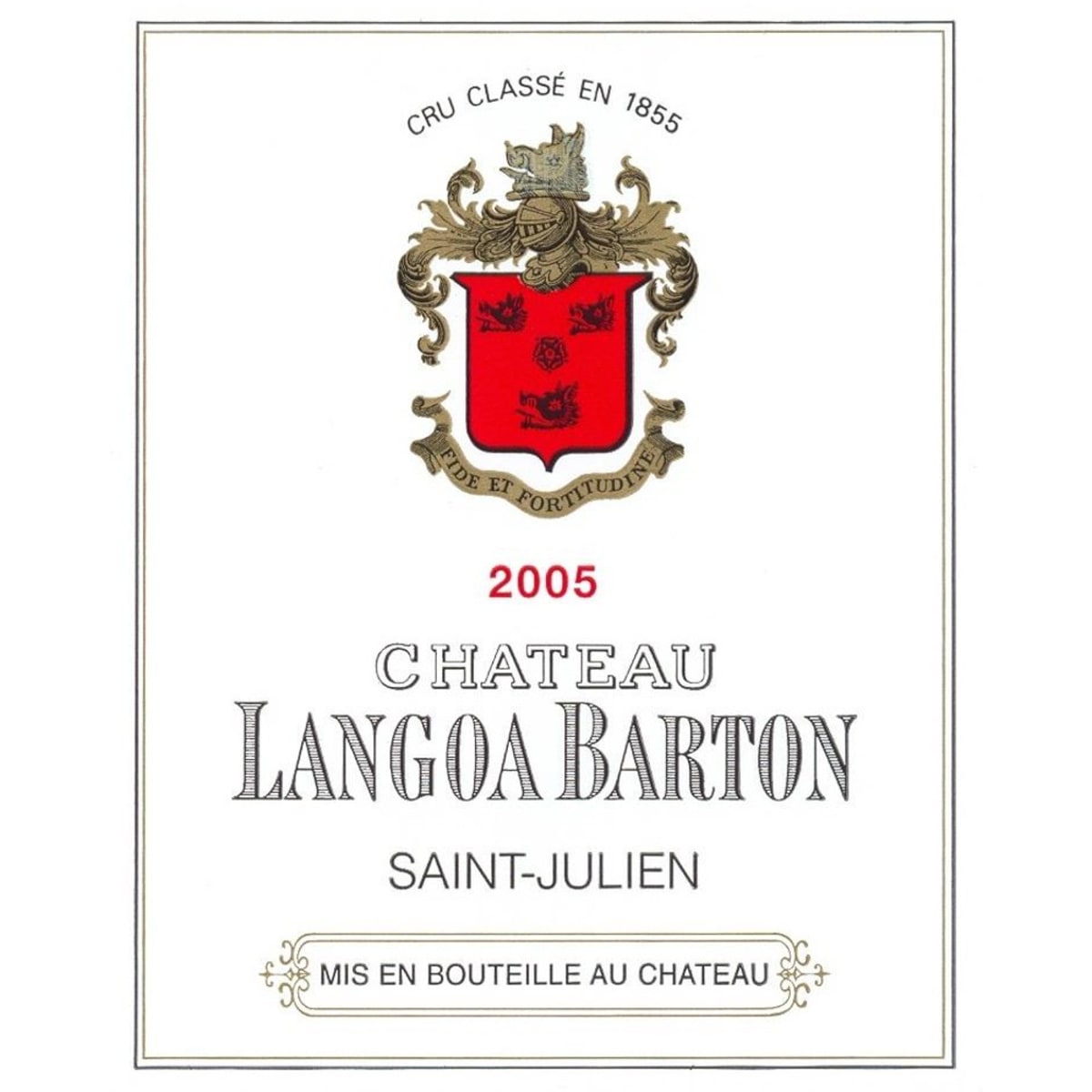 Chateau Langoa Barton  2005 Front Label
