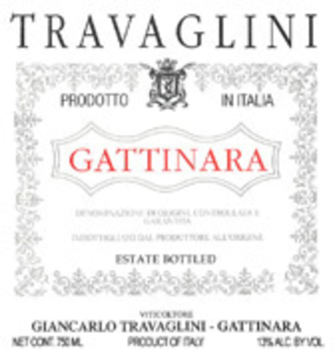 Travaglini Gattinara 2003 Front Label