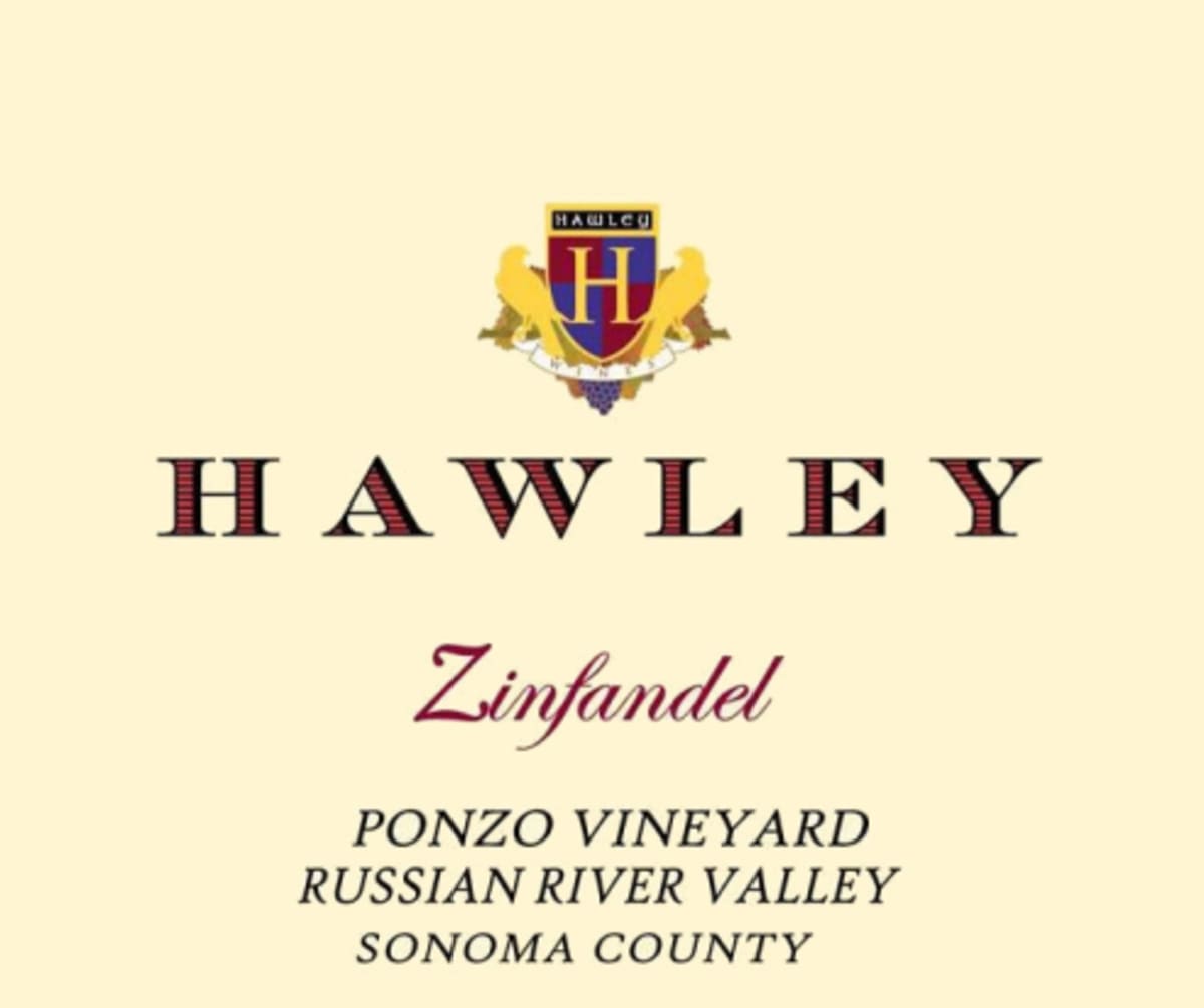 Hawley Ponzo Vineyard Zinfandel 2010  Front Label