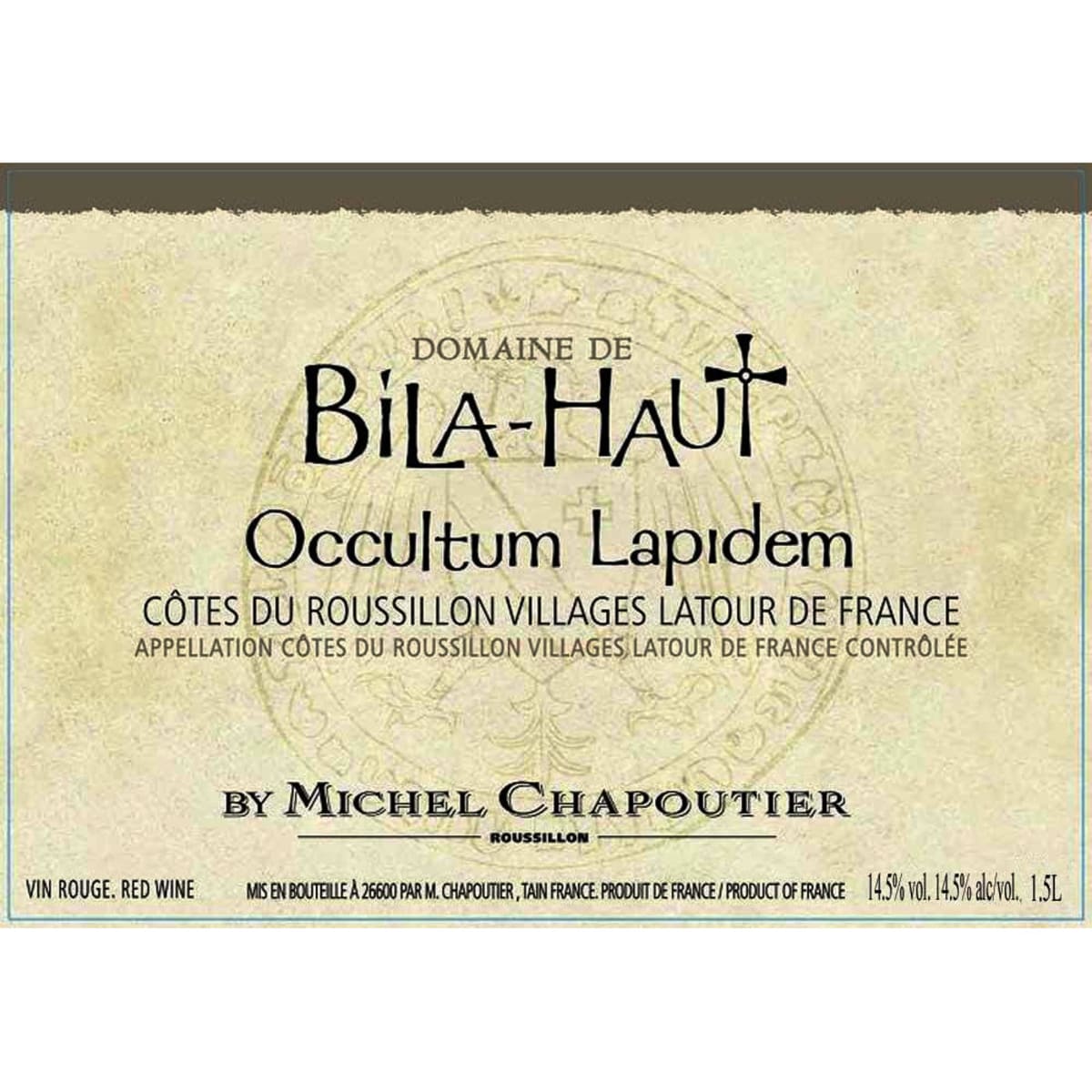 Bila-Haut by Michel Chapoutier Occultum Lapidem 2007 Front Label