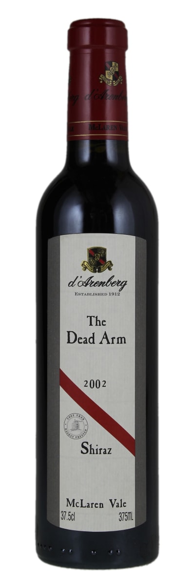 d'Arenberg The Dead Arm Shiraz (375ML half-bottle) 2002  Front Bottle Shot