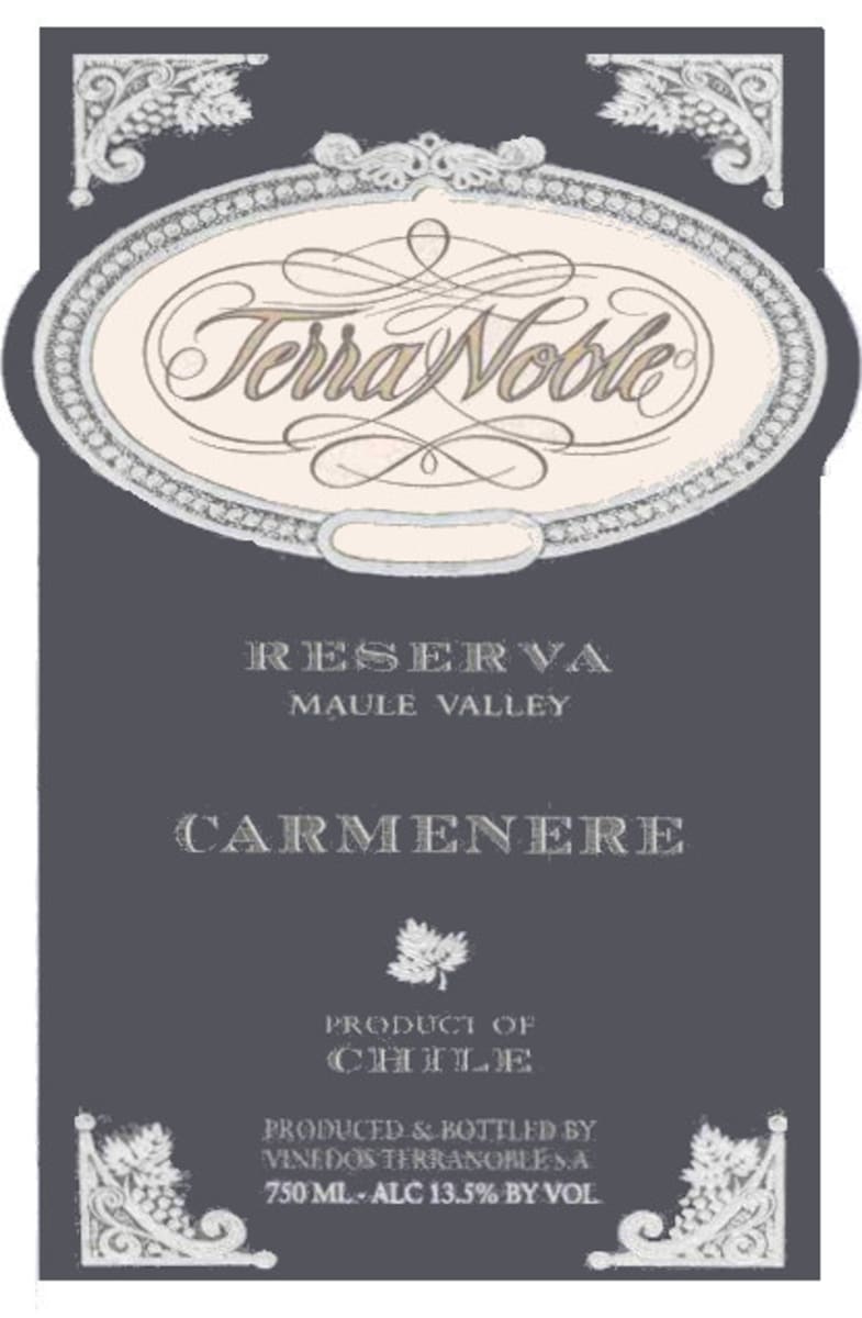 Terra Noble Reserva Carmenere 2003  Front Label