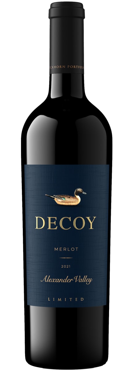Decoy Limited Alexander Valley Merlot 2021  Front Bottle Shot