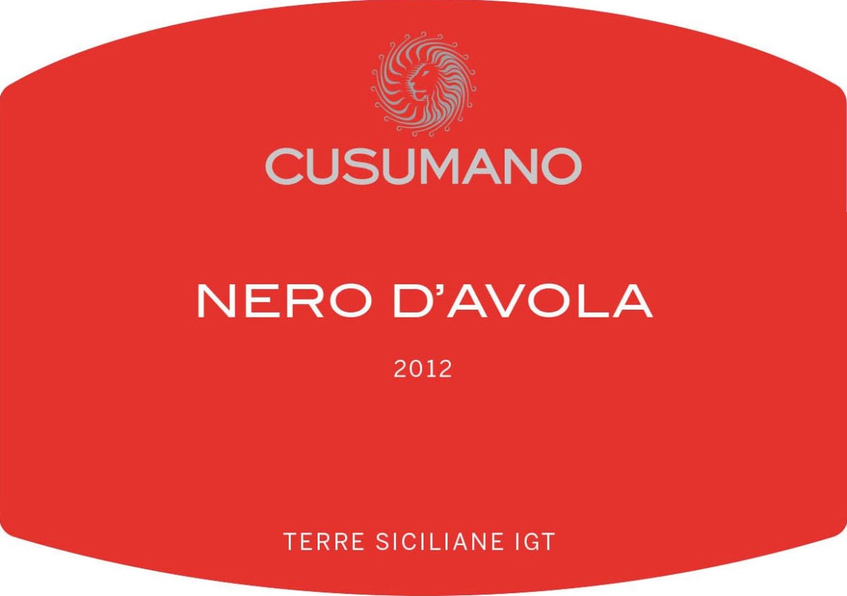 Cusumano Nero d'Avola 2012  Front Label