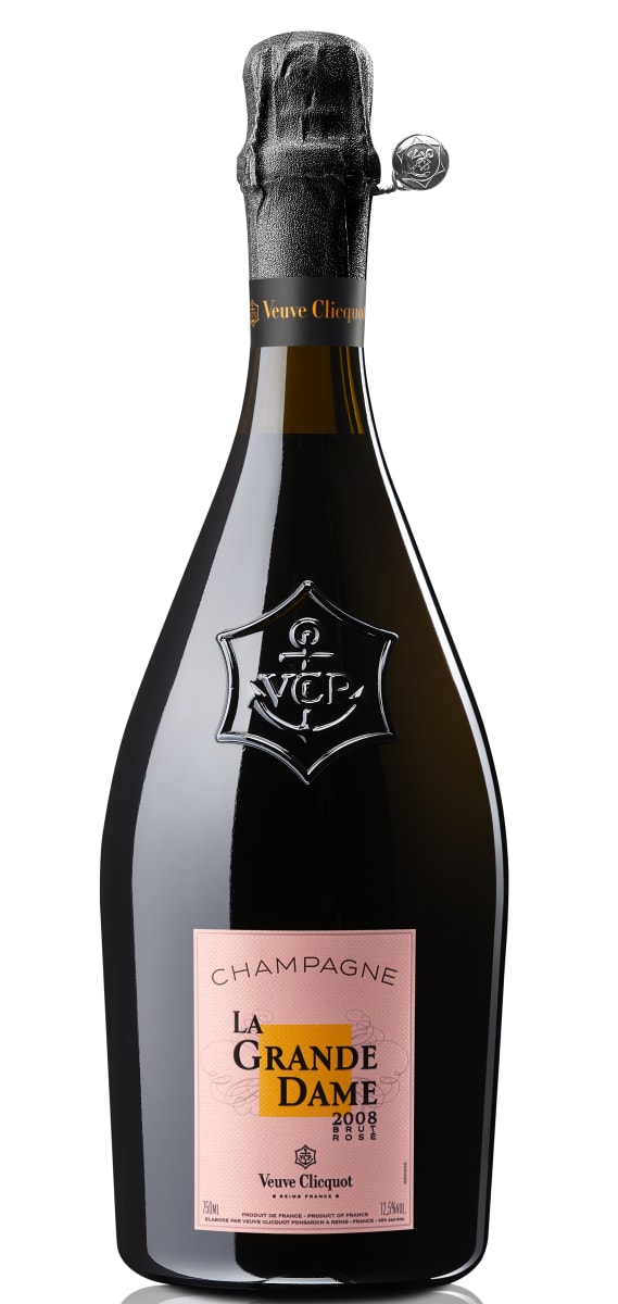 Veuve Clicquot La Grande Dame Rose with Gift Box 2008  Front Bottle Shot