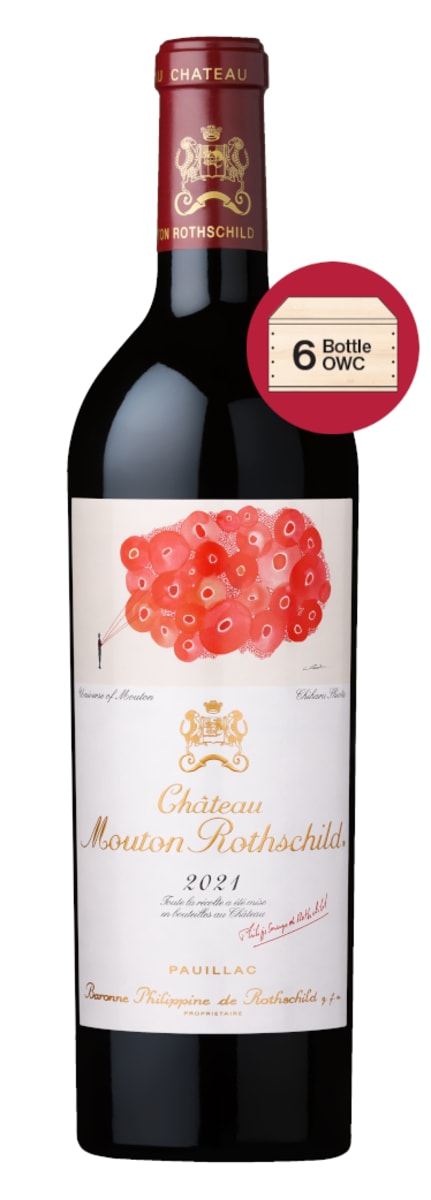 Chateau Mouton Rothschild 6-Pack OWC (Futures Pre-Sale) 2021  Front Bottle Shot