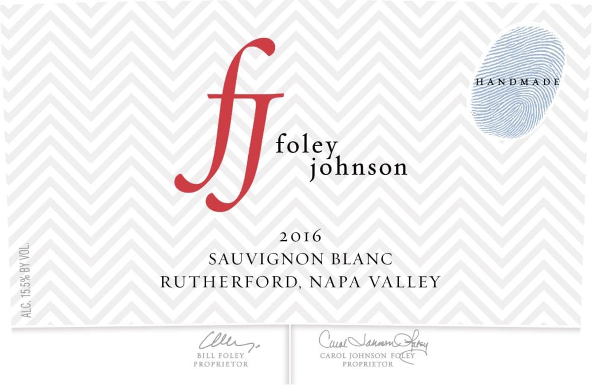 Foley Johnson Sauvignon Blanc 2016  Front Label