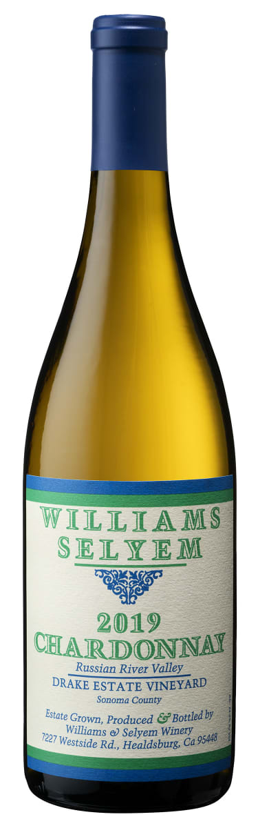 Williams Selyem Drake Estate Vineyard Chardonnay 2019  Front Bottle Shot