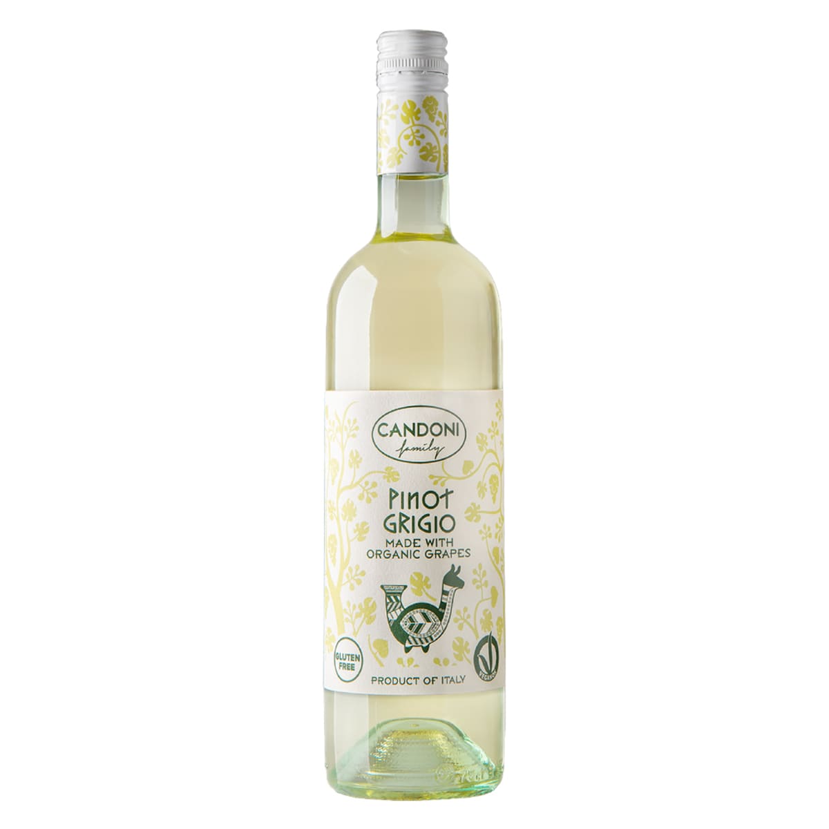 Candoni Organic Pinot Grigio 2021  Front Bottle Shot