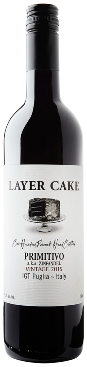 Layer Cake Primitivo aka Zinfandel 2015 Front Bottle Shot