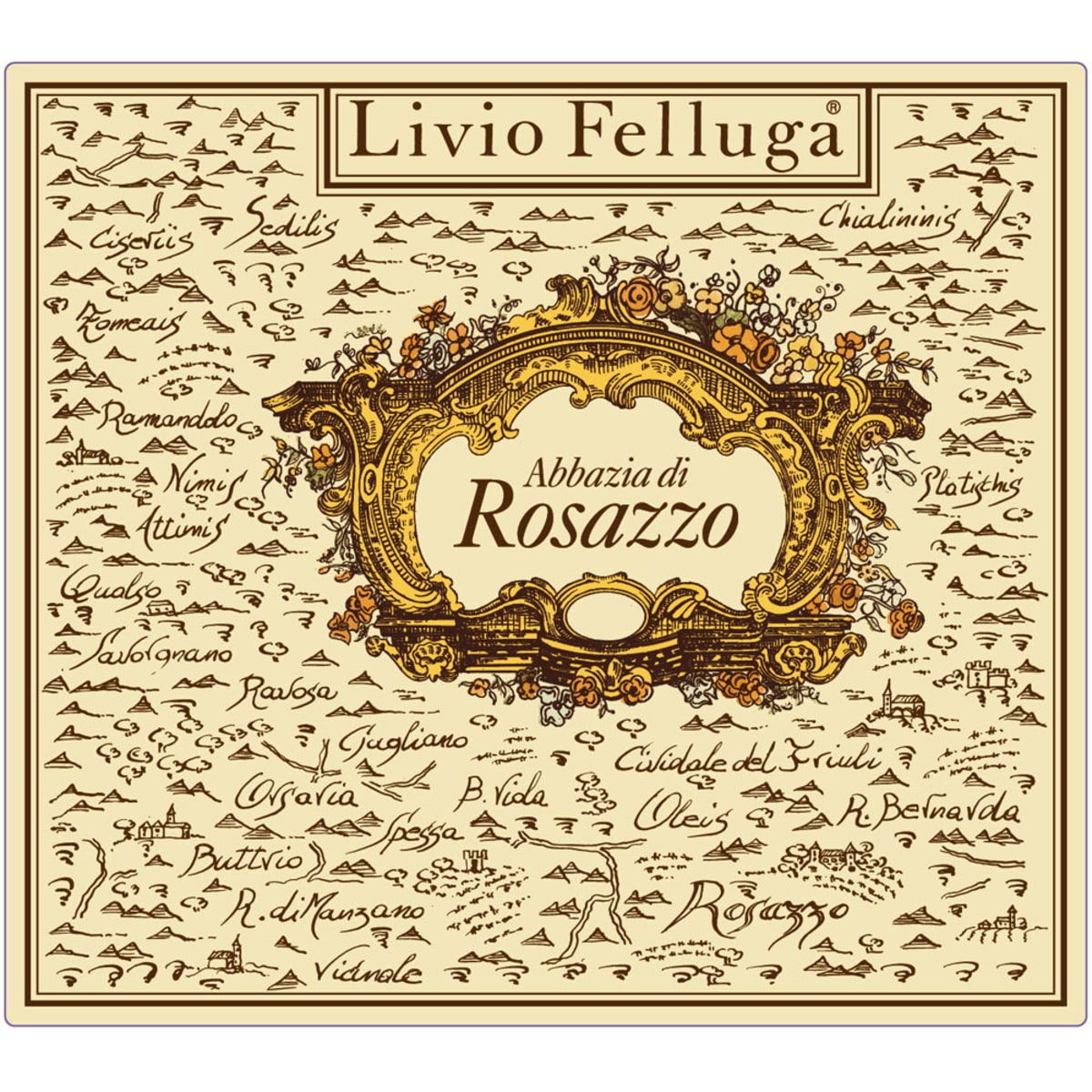 Livio Felluga Abbazia di Rosazzo 2012  Front Label