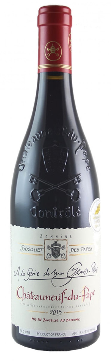Bosquet des Papes Chateauneuf-du-Pape Gloire de Mon Grand-Pere 2015  Front Bottle Shot