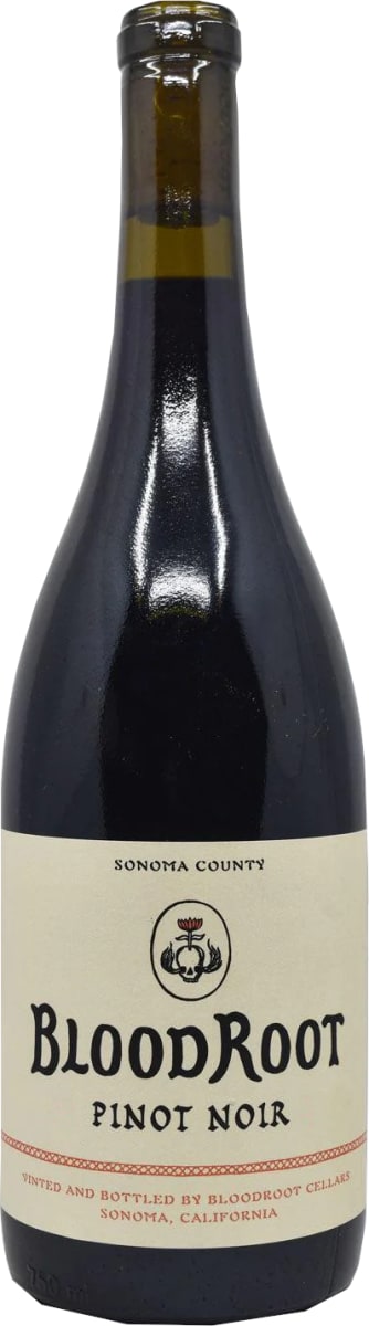 BloodRoot Sonoma County Pinot Noir 2022  Front Bottle Shot