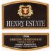 Henry Estate Barrel Fermented Chardonnay 1996 Front Label